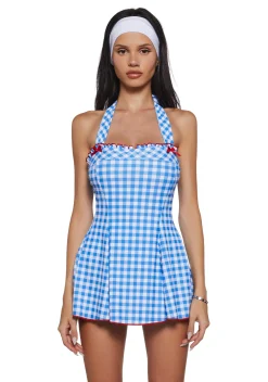 Sugar Thrillz Swim|Plus*Short N’ Sweet Swim Dress