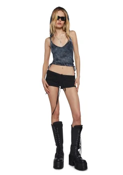 Widow Tops|Plus*Shred To Live Hooded Tank Top