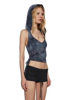 Widow Tops|Plus*Shred To Live Hooded Tank Top