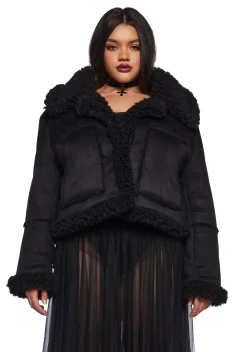 Widow Outerwear|Plus*Shrouded Secrets Cropped Coat