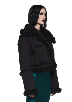 Widow Outerwear|Plus*Shrouded Secrets Cropped Coat