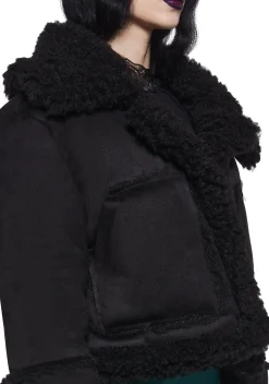 Widow Outerwear|Plus*Shrouded Secrets Cropped Coat