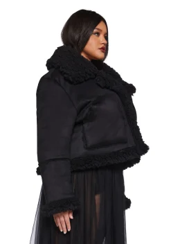 Widow Outerwear|Plus*Shrouded Secrets Cropped Coat
