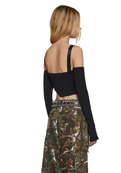 Poster Grl Tops*Shut Up Touch Me Strappy Crop Top