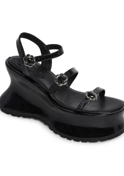 dELiA*s by Dolls Kill Sandals*Sightseeing Platform Sandals - Black