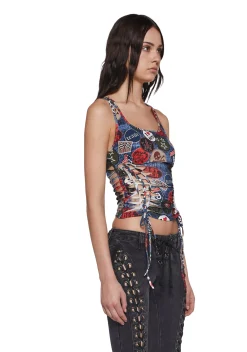 Current Mood Tops|Plus*Sightseeing Slashed Tank Top - Multi