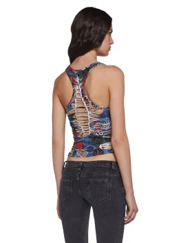 Current Mood Tops|Plus*Sightseeing Slashed Tank Top - Multi