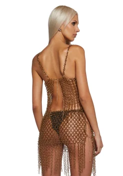 DARKER WAVS Tops*Signal Chainmail Tank Top