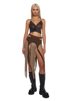 DARKER WAVS Bottoms|Skirts*Signal Garter Belted Mini Skirt