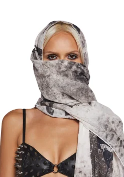 DARKER WAVS Scarves & Gloves*Signal Graphic Scarf