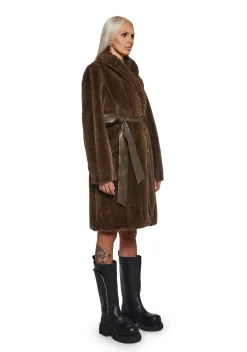DARKER WAVS Outerwear*Signal Maxi Faux Fur Coat
