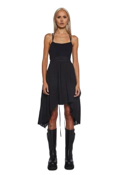 DARKER WAVS Dresses*Signal Open Side Handkerchief Dress