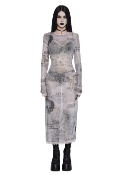 Widow Dresses*Simple Tricks Mesh Maxi Dress