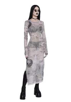 Widow Dresses*Simple Tricks Mesh Maxi Dress