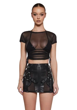 Poster Grl Tops|Plus*Sin 100 Percent That Bish Mesh Tee