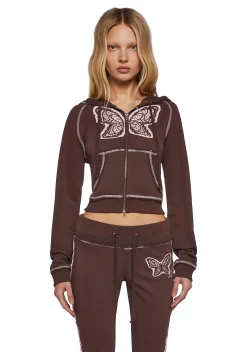 dELiA*s by Dolls Kill Outerwear|Sweatshirts & Hoodies*Skater Heart Crop Hoodie