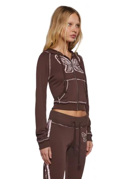 dELiA*s by Dolls Kill Outerwear|Sweatshirts & Hoodies*Skater Heart Crop Hoodie