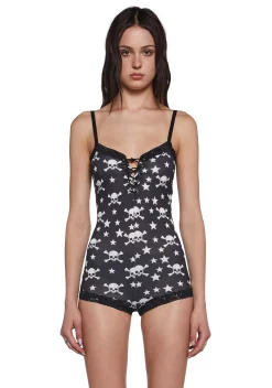 Widow Jumpsuits & Rompers|Plus*Skull And Stars Romper