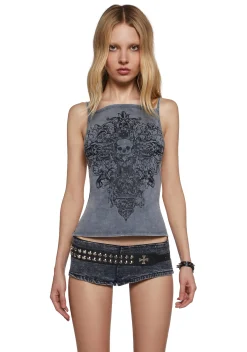 Widow Tops|Plus*Skull Dreams Graphic Tank