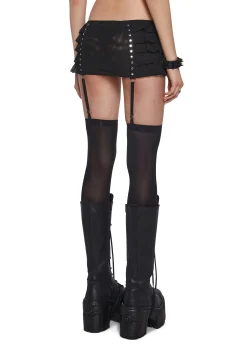 Widow Lingerie|Plus*Skull Garter Mini Skirt