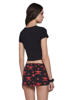 Widow Bottoms|Skirts*Skull Mini Skirt
