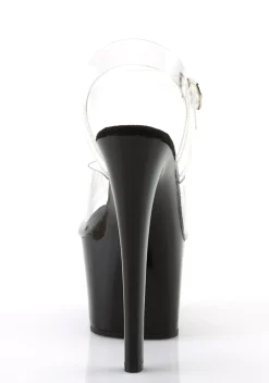 Pleaser Sandals*Sky-308 Clear Strap Sandals - Clear