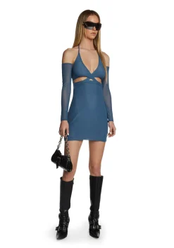 Poster Grl Dresses|Mini Dresses*Slate I'm A Catch Cutout Mini Dress