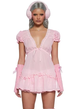 Sugar Thrillz Dresses|Plus*Slow Mornings Babydoll Gown