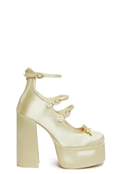 Sugar Thrillz Platforms|Heels*Smiling Melody Platform Heels - Yellow