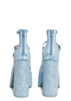 Sugar Thrillz Platforms|Heels*Smiling Melody Platform Heels - Light Blue