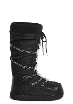 Sugar Thrillz Boots|Heels*Snow Princess Winter Boots - Black