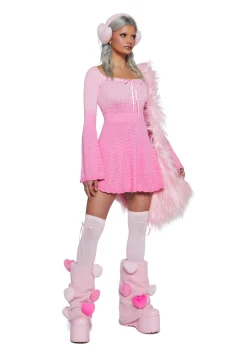 Sugar Thrillz Dresses|Plus*Snowflake Kisses Fit N’ Flare Dress