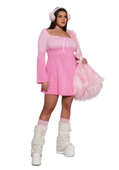 Sugar Thrillz Dresses|Plus*Snowflake Kisses Fit N’ Flare Dress