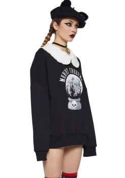 The Grave Girls Outerwear|Sweatshirts & Hoodies*Snowglobe Nightmares Collared Sweatshirt