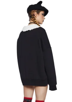 The Grave Girls Outerwear|Sweatshirts & Hoodies*Snowglobe Nightmares Collared Sweatshirt