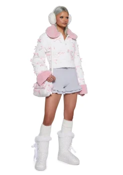 Sugar Thrillz Bottoms|Shorts*Snowy Daydreams Cable Knit Shorts