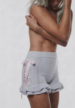 Sugar Thrillz Bottoms|Shorts*Snowy Daydreams Cable Knit Shorts