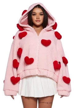 Sugar Thrillz Outerwear|Sweatshirts & Hoodies*Snuggle Wonderland Cropped Sherpa Jacket
