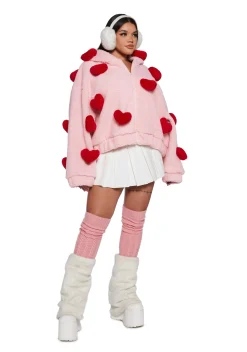 Sugar Thrillz Outerwear|Sweatshirts & Hoodies*Snuggle Wonderland Cropped Sherpa Jacket