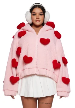 Sugar Thrillz Outerwear|Sweatshirts & Hoodies*Snuggle Wonderland Cropped Sherpa Jacket
