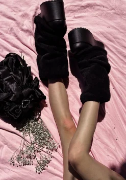 Sugar Thrillz Boots|Platforms*Snuggle Wonderland Platform Boots - Black
