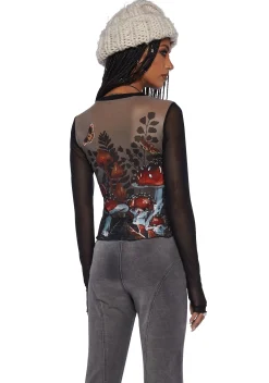 Current Mood Tops*So Curious Mesh Top