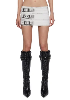 Generation Kiss Bottoms|Skirts*Sofie Belted Skirt - White