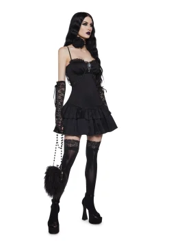 Widow Dresses|Mini Dresses*Somber Sweetness Mini Dress