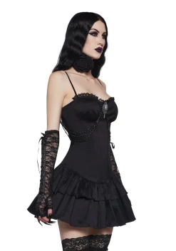 Widow Dresses|Mini Dresses*Somber Sweetness Mini Dress