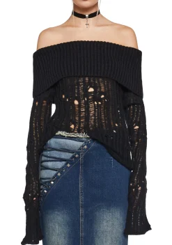 Current Mood Tops|Plus*Something About You Distressed Sweater