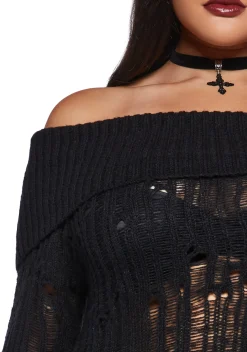 Current Mood Tops|Plus*Something About You Distressed Sweater
