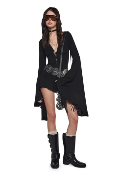 Current Mood Jumpsuits & Rompers|Plus*Soulful Bliss Long Sleeve Romper - Black