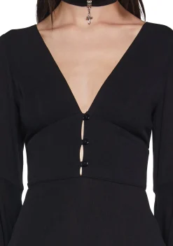 Current Mood Jumpsuits & Rompers|Plus*Soulful Bliss Long Sleeve Romper - Black