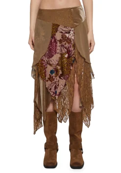 Current Mood Bottoms|Skirts*Soulful Sunshine Midi Skirt - Brown